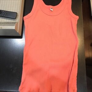 Uniqlo Coral Ribbed Tank Top
